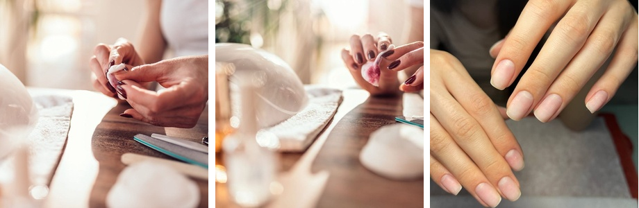 Удаление лака с ногтей